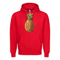 Red pineapple Zipper Hoodie - Artiststas