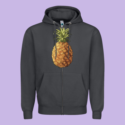 Pineapple Zipper Hoodie Designed By Artiststas
