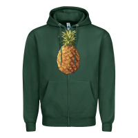 Sports Green pineapple Zipper Hoodie - Artiststas