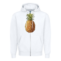 White pineapple Zipper Hoodie - Artiststas