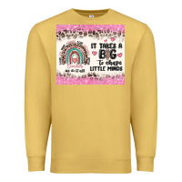 Antique Gold it takes a big to shape little minds Premium Sweatshirt - MaliasSmallBusiness