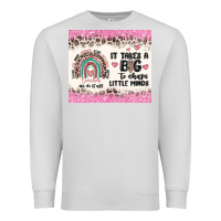Dove Grey it takes a big to shape little minds Premium Sweatshirt - MaliasSmallBusiness