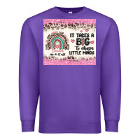 Purple it takes a big to shape little minds Premium Sweatshirt - MaliasSmallBusiness