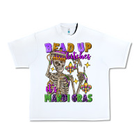 White bead up bitches it's mardi gras skeleton Urban Heavy Tee - FaDigitalArtStudio