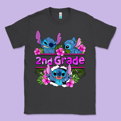 Preview Flower Stitch 2nd Grade Classic Tee Designed By Adodesignshop