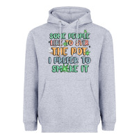 Heather Grey some people like to stir the pot i prefer to smoke Heavyweight Hoodie - MaliasSmallBusiness