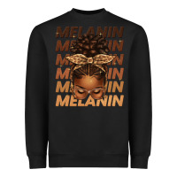 Black melanin afro messy bun Heavyweight Sweatshirt - texasbilliewilder