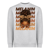 Heather Grey melanin afro messy bun Heavyweight Sweatshirt - texasbilliewilder