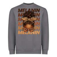 Melanin Afro Messy Bun Heavyweight Sweatshirt | Teevron