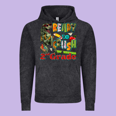 Ready To Crush Second Grade Vintage Hoodie Designed By Texasbilliewilder