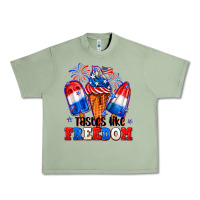 Oil Green 4th of July ice creams tastes like freedom Urban Heavy Tee - Neo Western