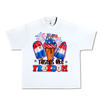 White 4th of July ice creams tastes like freedom Urban Heavy Tee - Neo Western
