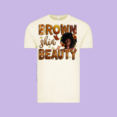 Brown Skin Beauty Vintage Tee Designed By Zillion Design Studio