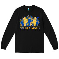 Black for my students down sendrome awareness day Long Sleeve Tee - Artiststas