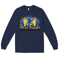 Navy for my students down sendrome awareness day Long Sleeve Tee - Artiststas