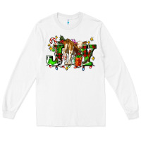 White joy with baby cow and christmas gifts mistletoe Long Sleeve Tee - AdoDesignShop