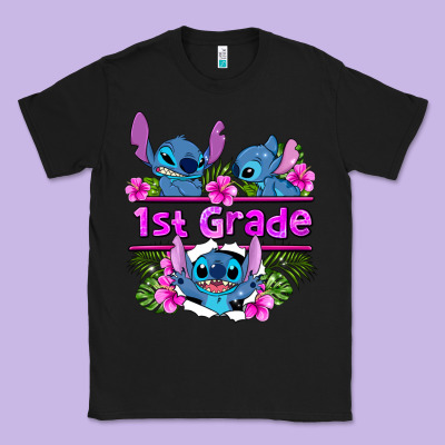 Preview Flower Stitch 1st Grade Classic Tee Designed By Adodesignshop