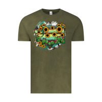Vintage Olive washingTon State Map Vintage Tee - RanaPortraitStore