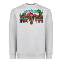 Heather Grey mexican mom with cactus Heavyweight Sweatshirt - texasbilliewilder