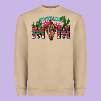 Mexican Mom With Cactus Heavyweight Sweatshirt Designed By Texasbilliewilder