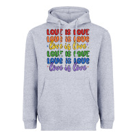 Heather Grey love is love lgbtq Heavyweight Hoodie - MaliasSmallBusiness