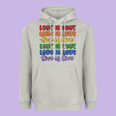 Love Is Love Lgbtq Heavyweight Hoodie Designed By Maliassmallbusiness