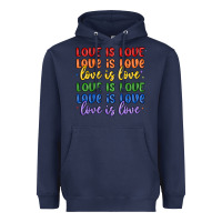 Navy love is love lgbtq Heavyweight Hoodie - MaliasSmallBusiness