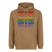 Toasted Coconut love is love lgbtq Heavyweight Hoodie - MaliasSmallBusiness