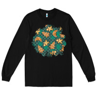 Black christmas gingerbread cookies patch Long Sleeve Tee - BundleAndBundleShop