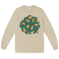 Mushroom christmas gingerbread cookies patch Long Sleeve Tee - BundleAndBundleShop
