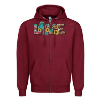 Burgundy western gemstone sunflowers serape leopard turquoise love Zipper Hoodie - Artiststas
