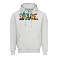 Dove Grey western gemstone sunflowers serape leopard turquoise love Zipper Hoodie - Artiststas