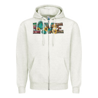 Oatmeal Heather western gemstone sunflowers serape leopard turquoise love Zipper Hoodie - Artiststas