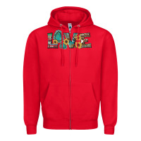 Red western gemstone sunflowers serape leopard turquoise love Zipper Hoodie - Artiststas