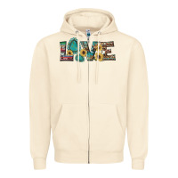 Sandshell western gemstone sunflowers serape leopard turquoise love Zipper Hoodie - Artiststas