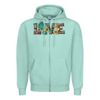 Seafoam western gemstone sunflowers serape leopard turquoise love Zipper Hoodie - Artiststas