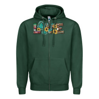 Sports Green western gemstone sunflowers serape leopard turquoise love Zipper Hoodie - Artiststas
