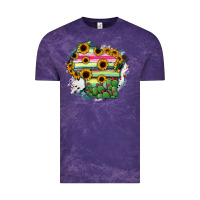Cloud Purple Wisconsin State Map Vintage Tee - RanaPortraitStore