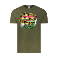 Vintage Olive Wisconsin State Map Vintage Tee - RanaPortraitStore