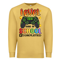 Antique Gold level 100 days of school completed Premium Sweatshirt - MaliasSmallBusiness
