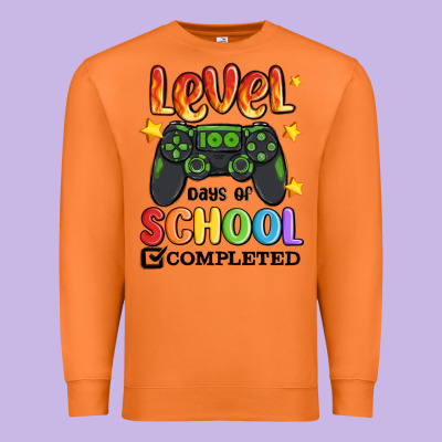 Level 100 Days Of School Completed Premium Sweatshirt Designed By Maliassmallbusiness