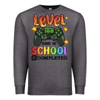 Charcoal Heather level 100 days of school completed Premium Sweatshirt - MaliasSmallBusiness