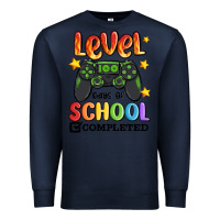 Navy level 100 days of school completed Premium Sweatshirt - MaliasSmallBusiness