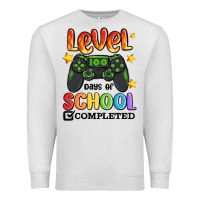Oatmeal Heather level 100 days of school completed Premium Sweatshirt - MaliasSmallBusiness