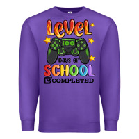 Purple level 100 days of school completed Premium Sweatshirt - MaliasSmallBusiness