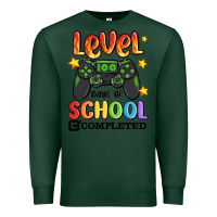 Sports Green level 100 days of school completed Premium Sweatshirt - MaliasSmallBusiness