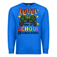 True Royal level 100 days of school completed Premium Sweatshirt - MaliasSmallBusiness