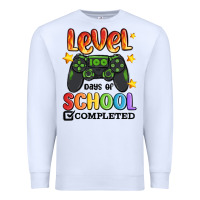 White level 100 days of school completed Premium Sweatshirt - MaliasSmallBusiness