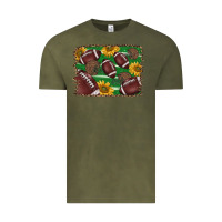 Vintage Olive American football background Vintage Tee - BarkalooDesign