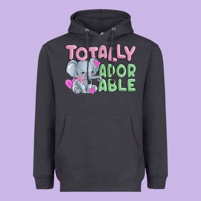Totally Adorable Heavyweight Hoodie Designed By Maliassmallbusiness